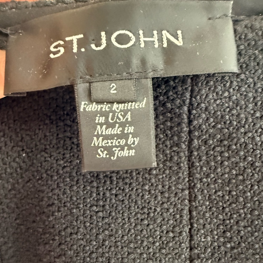 St. John Black Knit Midi Skirt - Picture 2 of 7